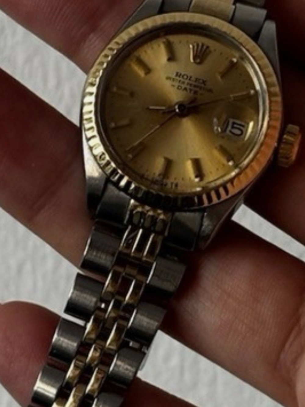 Rolex Two-Tone Gold and Silver Ladies Watch